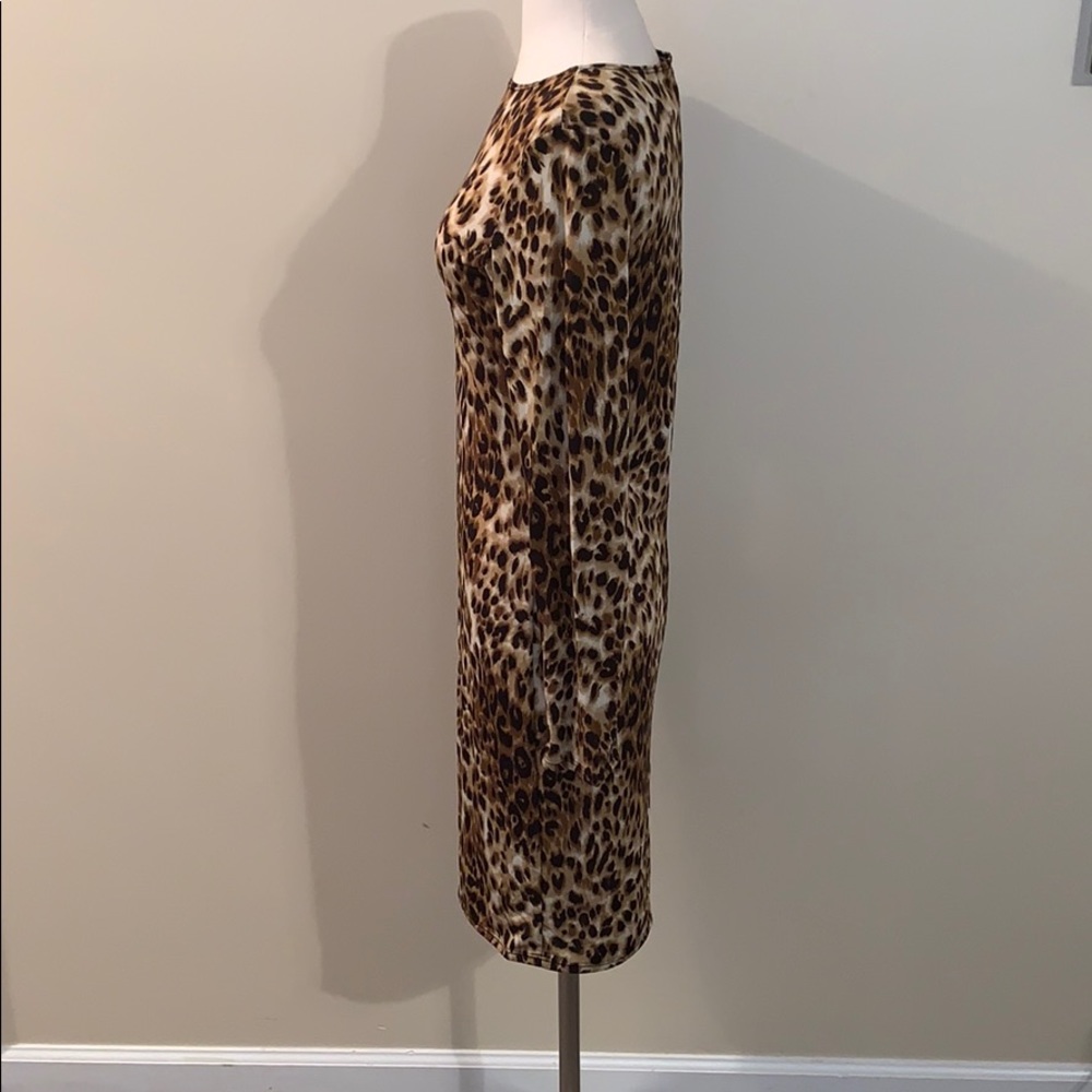 Plus Size Leopard Print Dress - Picture 3 of 4
